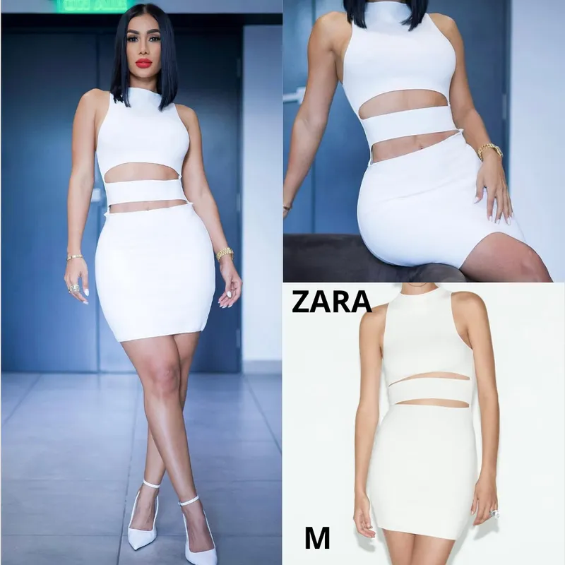 Zara White dress night