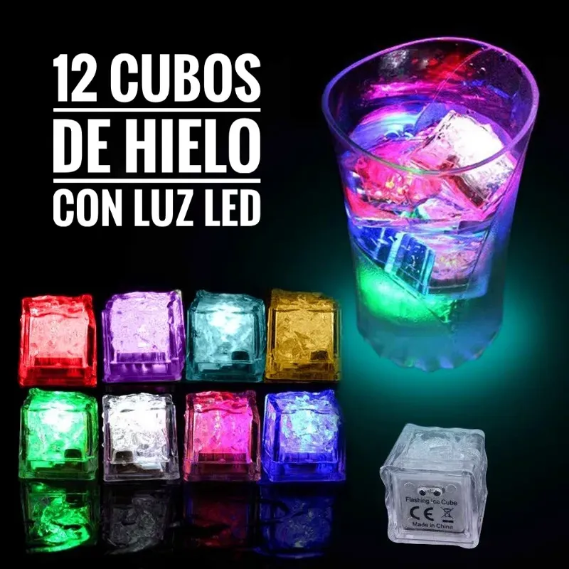 Cubos de hielo con luces