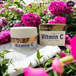 Crema aclarante facial de Vitamina C 100% pura.  