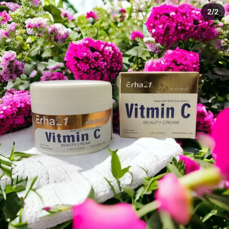 Crema aclarante facial de Vitamina C 100% pura.  