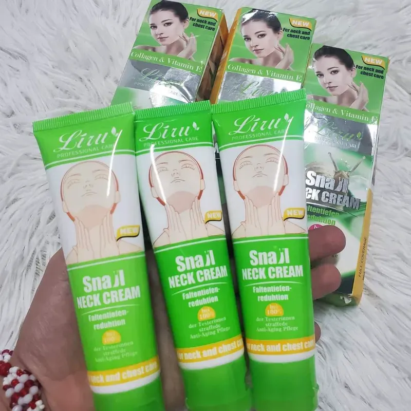 Cremas de colágeno, Vitamina E y baba de caracol. Facial, cuello y busto.