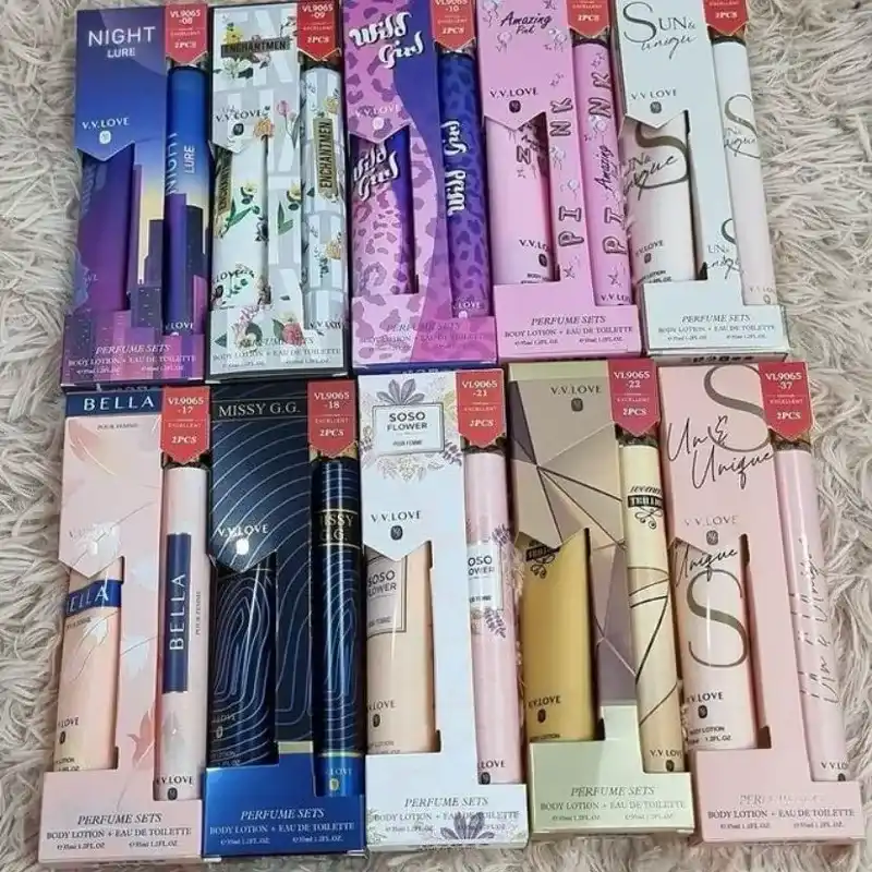 Juegos de perfume y crema corporal