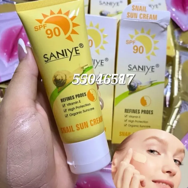 Protector solar de 90+. Baba de Caracol 🐌 con Vitamina E. Con color!