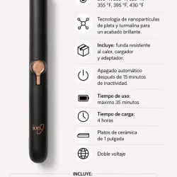 Plancha de pelo recargable