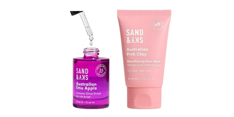 Glow Berries Bi-Phase Serum + Mascarilla Resurfacing con Arcilla Rosa – Sand&Sky