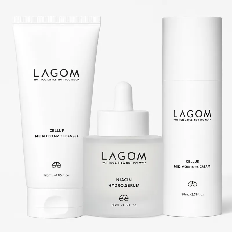 Limpiador Microburbujas + Crystal Veil Serum + Hydra Barrier Cream – LAGOM  