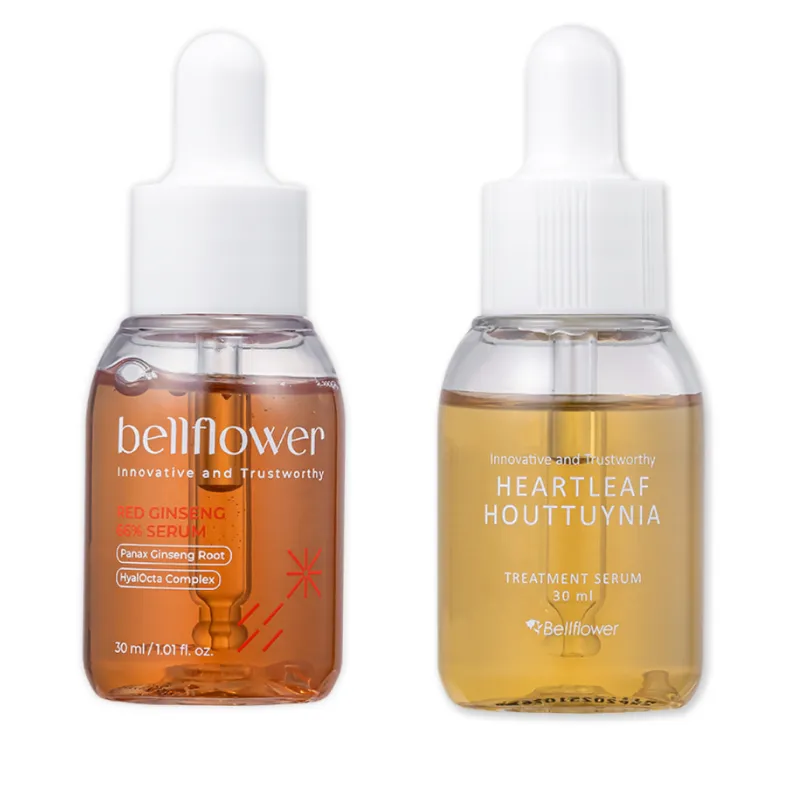 Sérum de Ginseng Rojo + Sérum Calmante con Centella Asiática y Houttuynia Cordata — Bellflower