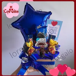 Caja de confituras y globo 🩵