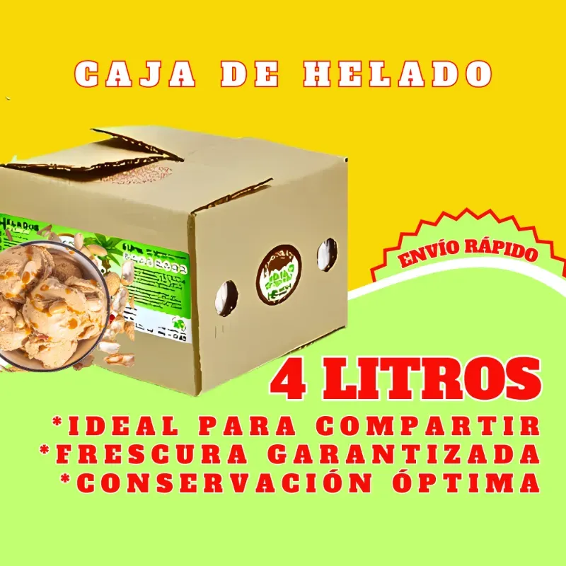 Caja de Helado de 4 Litros Almendras