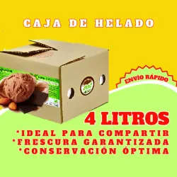 Caja de Helado de 4 Litros Chocolate con Almendras