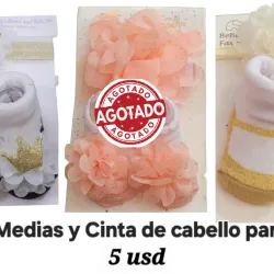 Medias con cintas para bebes 