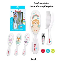 Set de cuidados cortauñas-cepillo-peine 