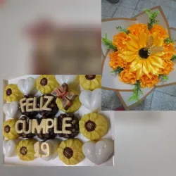 Bombones y flor girasol 🌻 