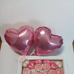 Flores y Corazones con Globos