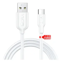 Cable USB Tipo C 1 Metro 2.1A – 1Hora CAB237 Color Blanco