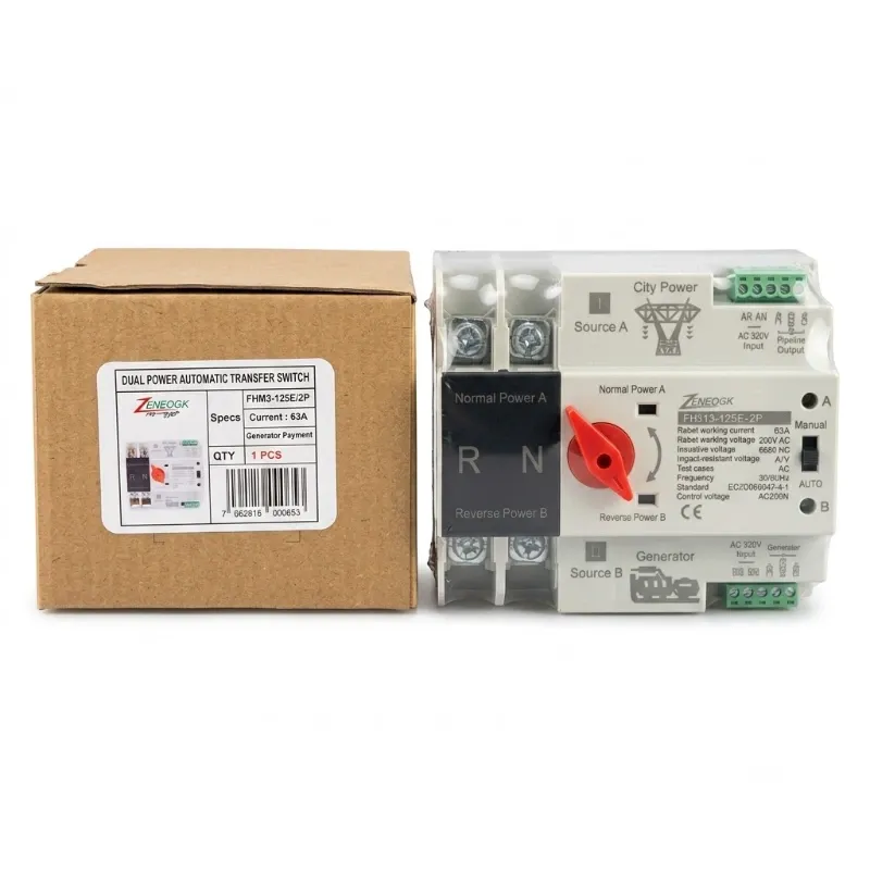 Interruptor de Transferencia Automática ATS Zeneock 63A 2P