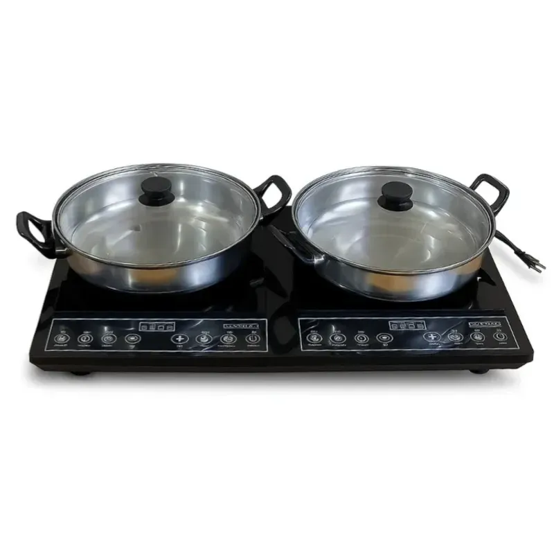COCINA DE INDUCCIÓN ROYAL 2 HORNILLAS + 2 CALDEROS