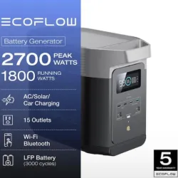 ECOFLOW DELTA 2 - ESTACIÓN DE CARGA 2700W