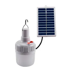 LÁMPARA RECARGABLE PORTÁTIL 25W + PANEL SOLAR