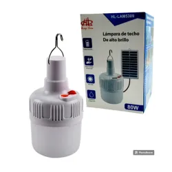 LÁMPARA RECARGABLE PORTÁTIL 80W + PANEL SOLAR