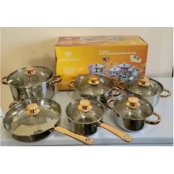 SET DE CALDEROS DE INDUCCIÓN JMD DE 12 PIEZAS