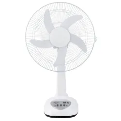 VENTILADOR RECARGABLE DE MESA ROSA 16" + PANEL SOLAR