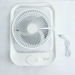 VENTILADOR RECARGABLE PORTÁTIL BECK PLAY 8" + LUCES LED + PANEL SOLAR
