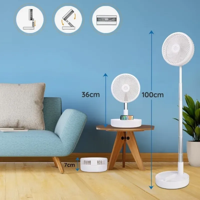 VENTILADOR RECARGABLE TELESCÓPICO SACO 8"