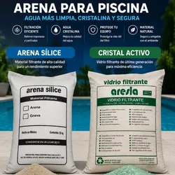 Arena sílice y cristal activo