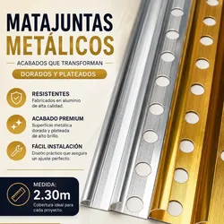 Cintillos metálicos dorados y plateados