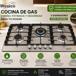 Cocina de gas 5 hornillas