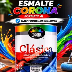 Esmalte importado marca corona 4 L Varios colores
