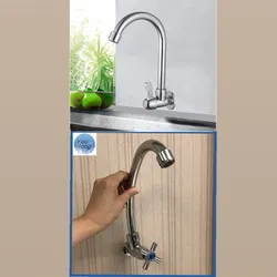 LLave de Ganso de Cocina  con entrada a la pared