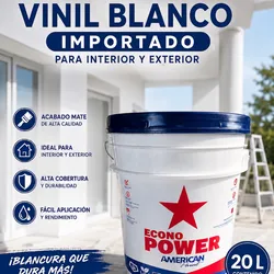 Vinil blanco importado 20 l