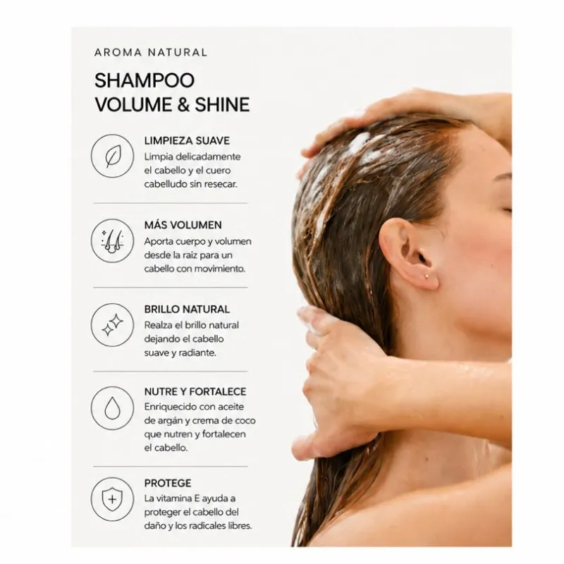 Aroma Natural Shampoo Volume & Shine