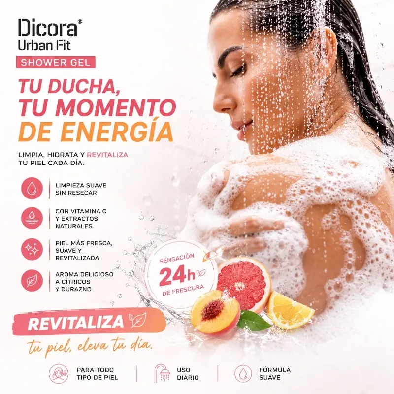 Dicora Urban Fit Citrus & Peach Gel de Ducha
