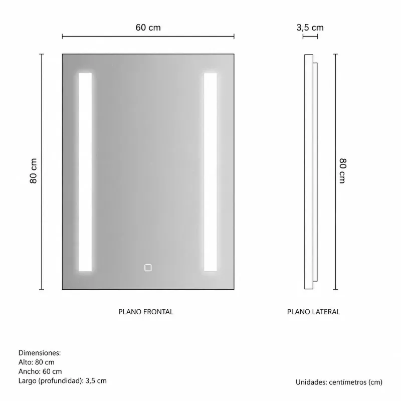 Espejo Lineal led