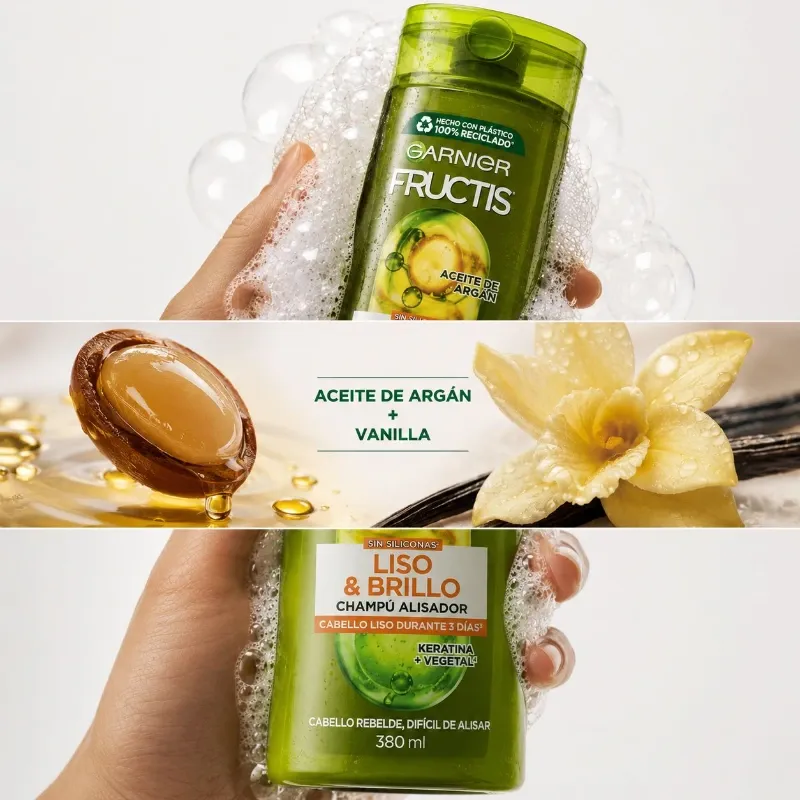 Garnier Fructis Liso & Brillo Champú Alisador