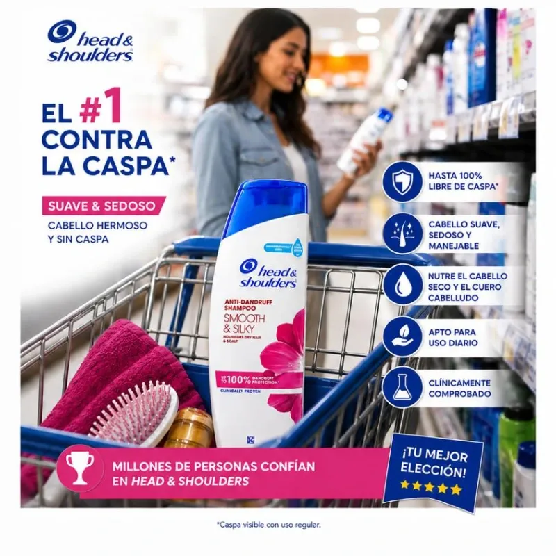 Head & Shoulders Smooth & Silky Shampoo Anticaspa