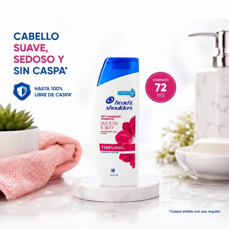 Head & Shoulders Smooth & Silky Shampoo Anticaspa – Tamaño Viaje