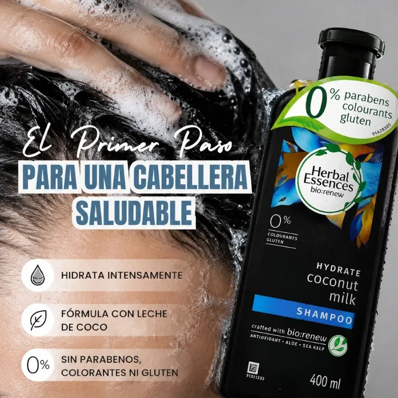 HERBAL ESSENCES BIO:RENEW HYDRATE COCONUT MILK SHAMPOO