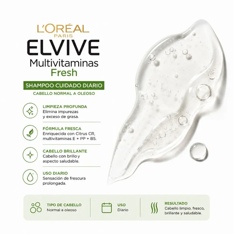 L’Oréal Paris Elvive Multivitaminas Fresh Shampoo