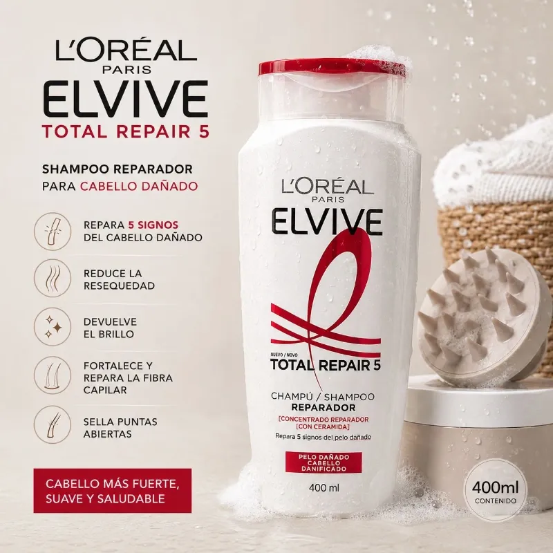L’Oréal Paris Elvive Total Repair 5 Shampoo Reparado