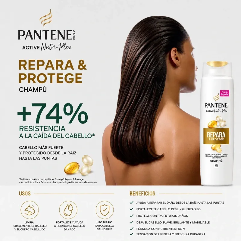 Pantene Pro-V Active Nutri-Plex Repara & Protege Shampoo