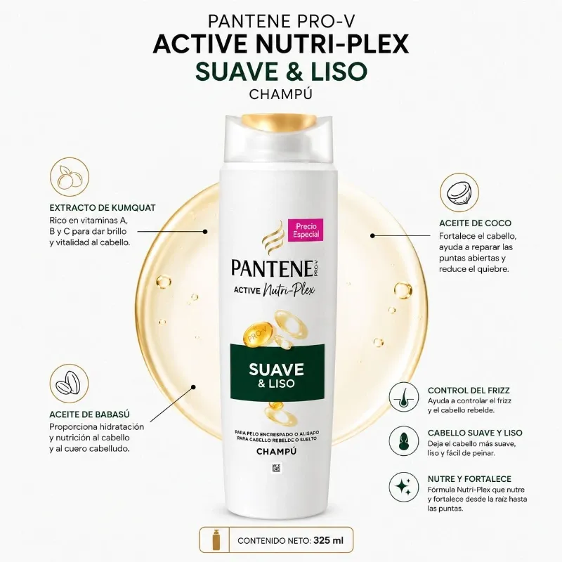 Pantene Pro-V Active Nutri-Plex Suave & Liso Champú