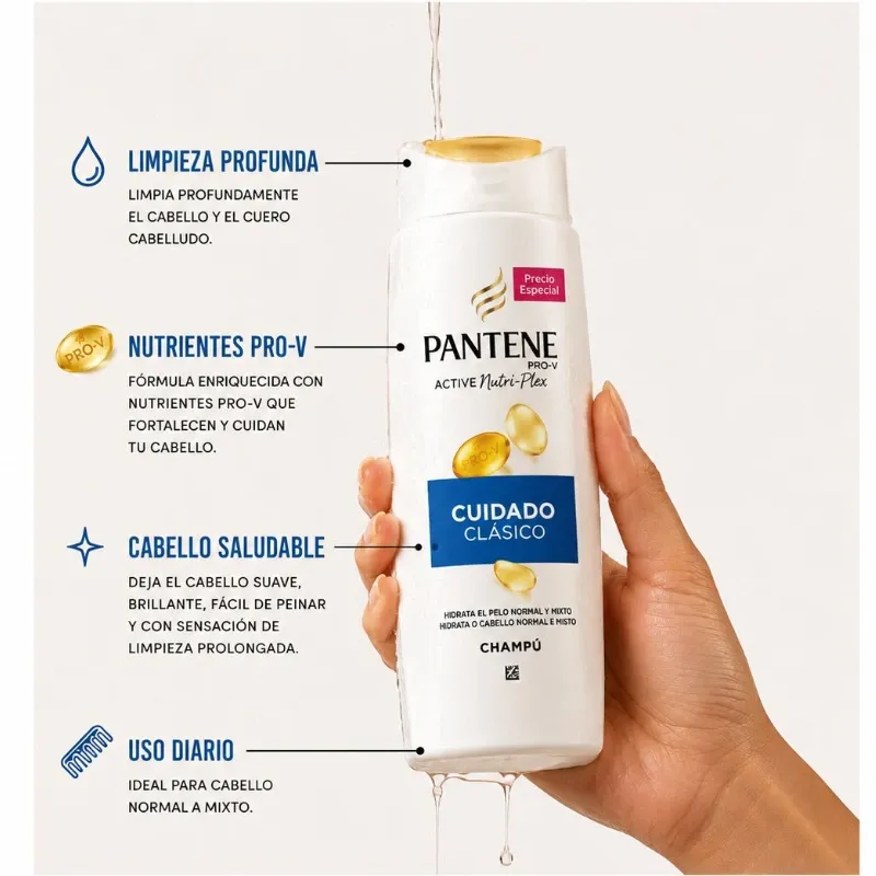 Pantene Pro-V Cuidado Clásico Champú