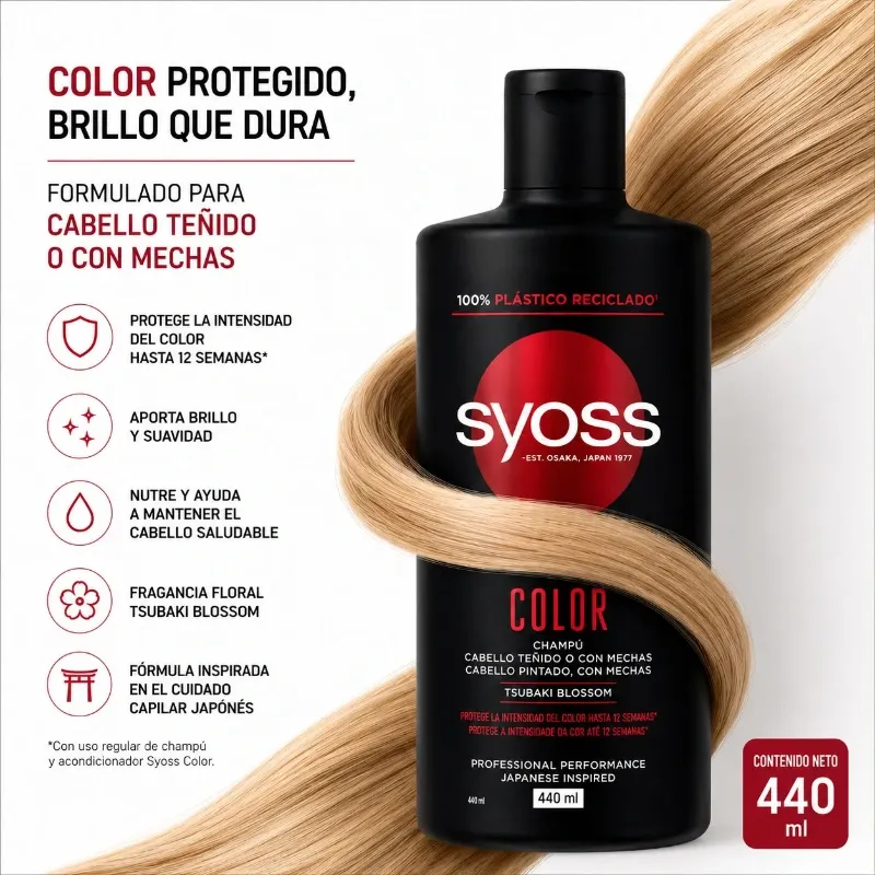 Syoss Color Champú Tsubaki Blossom