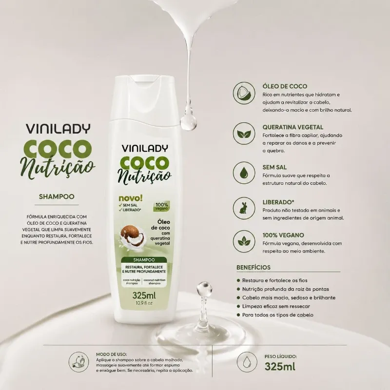 Vinilady Coco Nutrição Shampoo