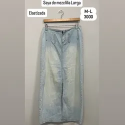Saya de mezclilla larga