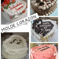 Forma de corazón (relleno de crema de chocolate o guayaba) a su gusto